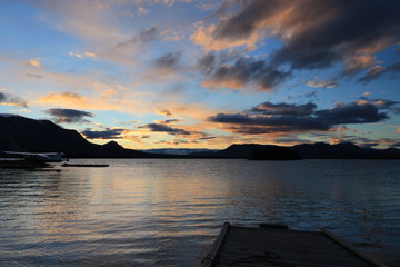 Sunset in Atlin, south of Whitehorse