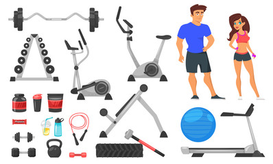 Sport nutrition, equipment and characters