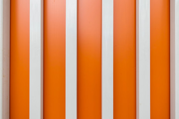 Orange and white lines pattern. Metal and plastic