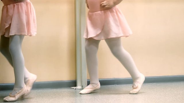 Little girls in ballet class