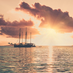 Fototapeta premium Recreational Yacht at the Indian Ocean