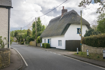 Fototapeta na wymiar Thatched Cottage in an English Village
