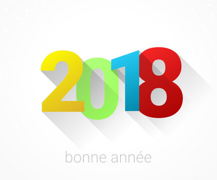 2018 - Bonne année neige - happy new year snowflake - background