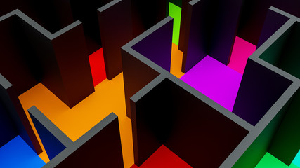 suprematism constructivism 3d illustration