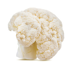 Fresh cauliflower isolated on white background with clipping path