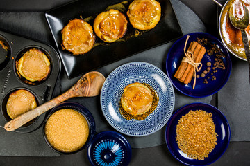 Typical homemade Portuguese Custard Tarts