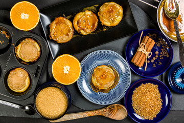 Typical homemade Portuguese Custard Tarts