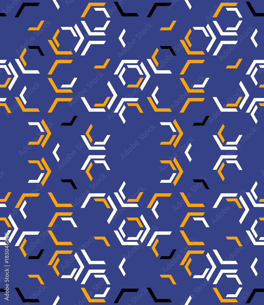 Poster abstract seamless pattern of hexagons. modern technologies.