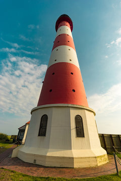 Leuchtturm an der Nordseeküste, Nahaufnahme