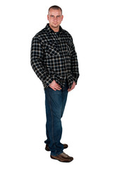 Fototapeta premium Portrait of a young blue collar worker