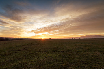 Dramatic sunset over a field 5