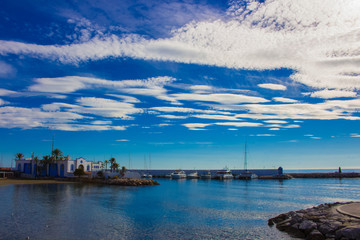 Fototapeta premium Beach. The best views of the beach in Marbella. Malaga province, Costa del Sol, Andalusia, Spain. Picture taken – 14 december 2017.