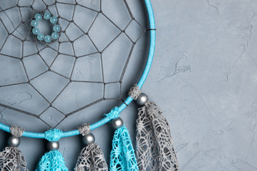 Gray blue lace dream catcher