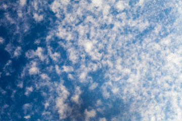 Sky covered in cirrus clouds