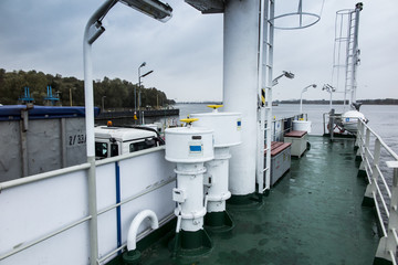 passenger and car ferry crossing in Swinoujscie