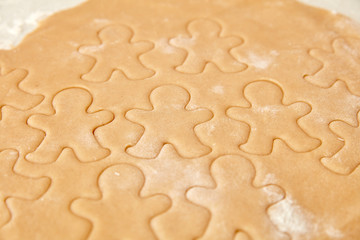 bake Christmas gingerbread cookies, cooking in the kitchen.