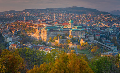 View on Budapest in autumn