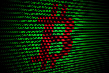 Bitcoin logo on a dark green background