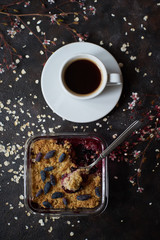 Berry crumble.