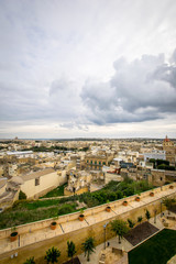 Fototapeta na wymiar View on the Landscape from the citadel Gozo 