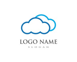 cloud technology vector logo template
