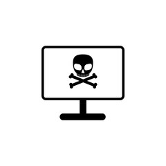 Email with malware and PC concept icon. Cyber security Icon. Premium quality graphic design. Signs, symbols collection, simple icon for websites, web design, mobile app