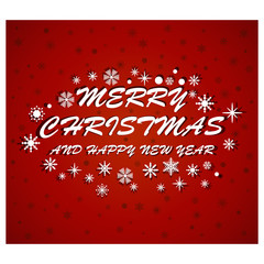 Naklejka premium Merry Christmas And Happy New Year 