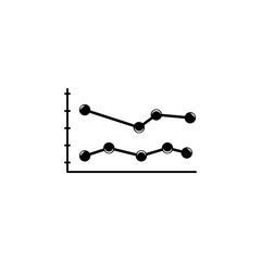 line graph type chart icon. Trend diagram element icon. Business analytics concept design. Signs and symbols collection icon for websites, web design, mobile, info graphics