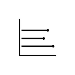 Bar chart Icon. Trend diagram element icon. Business analytics concept design icon. Signs and symbols icon for websites, web design, mobile, info graphics