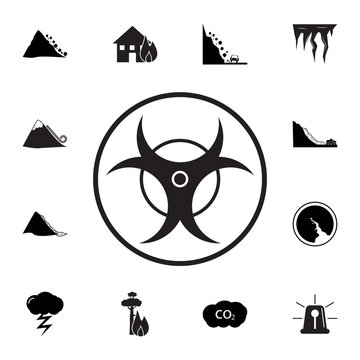 The radiation icon. Set of natural disasters icon. Signs and symbols collection, simple icons for websites, web design, mobile app, info graphics