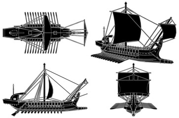 The Ancient Greek Ship Vector  © NesaCera