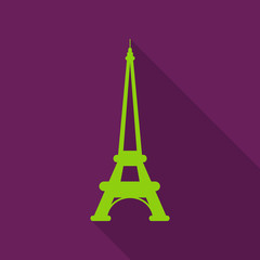 Fototapeta na wymiar Eiffel tower icon. Noise texture. Vector illustration