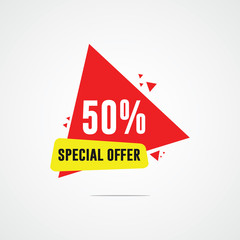 50% Special Offer vector template design