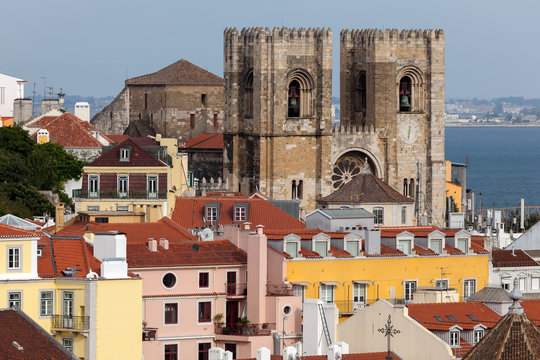 The Lisbon Cathedral in Lisbon, Portugal, originated in the 12th century, classified as a National Monument since 1910.