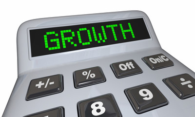 Growth Calculator Adding Income Money Increase Savings 3d Illustration