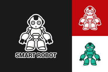 Smart Robot Logo Template Design