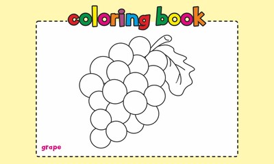 Grape Coloring Book For kids/children