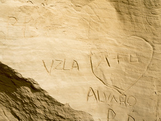 background, rock writing