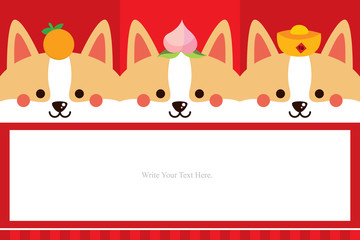 Chinese New Year Template. celebrate year of dog.