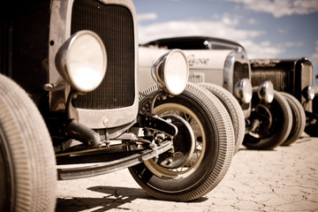 Fototapeta premium 3 Hotrods at El Mirage California