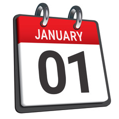 Vector illustration of new year calendar.