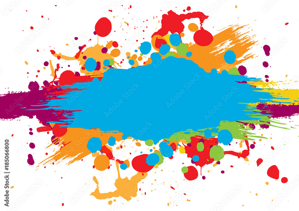 Poster abstract vector splatter color background. illustration vector design