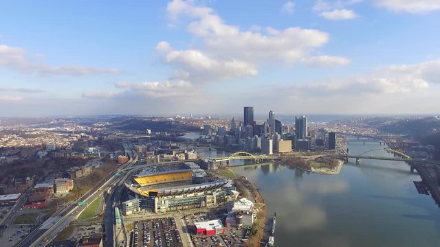 Downtown Pittsburgh And Heinz Field