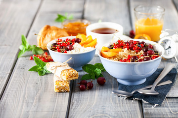 Assortment of breakfast