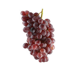 Fresh purple grapes isolated on white background.
