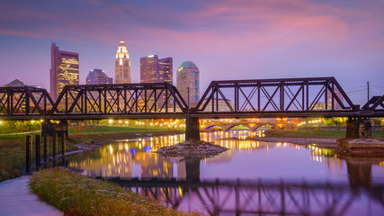 View of downtown Columbus Ohio Skyline