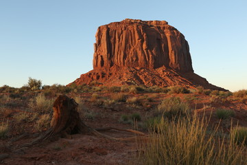 A rock in Monument Valley in Arizona