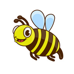 cartoon cute bee vector illustration