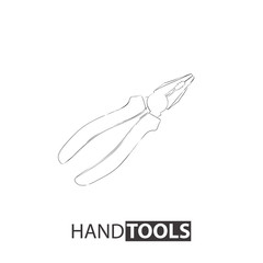 pliers on white background