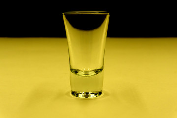 empty stack on a yellow background .